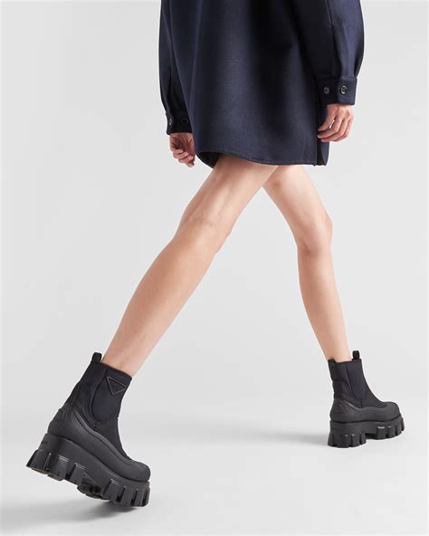 prada monolith boots height|prada monolith gabardine boots.